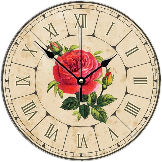 Royal Flower Image Clock Romen Ancent