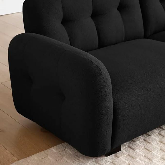 Modern Curvy 3-Seater Teddy Sofa | Plush Comfort and Perfect for Living Room
