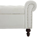 Premium Upholstered Storage Bench with Lift-Top & Wooden Legs | Elegant Bedroom & Living Room Furniture