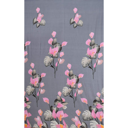 Uper Soft Glace Cotton Diwan Set(1 Diwan Sheet, 2 Bolster Covers and 5 Cushion Covers)(Grey)