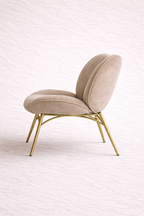 Luxury Butterfly Accent Chair with Gold Metal Legs | Premium Velvet Lounge Chair for Home, Café, Hotel & Office