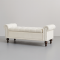Premium Upholstered Storage Bench with Lift-Top & Wooden Legs | Elegant Bedroom & Living Room Furniture