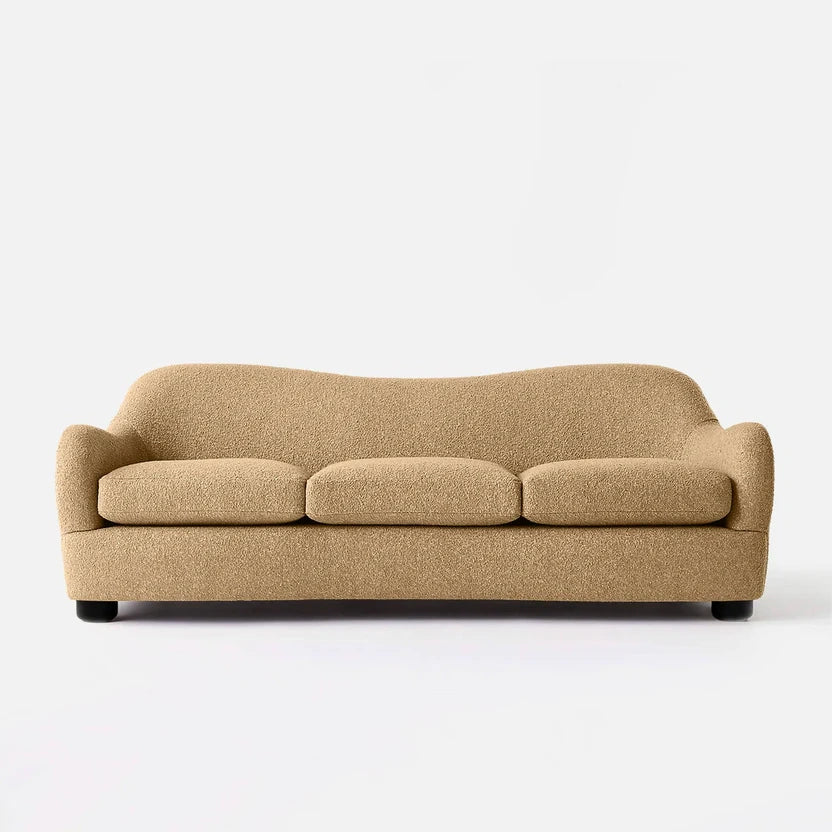 Modern Curvy 3-Seater Sofa – Bouclé Fabric | Plush Comfort & Premium Design