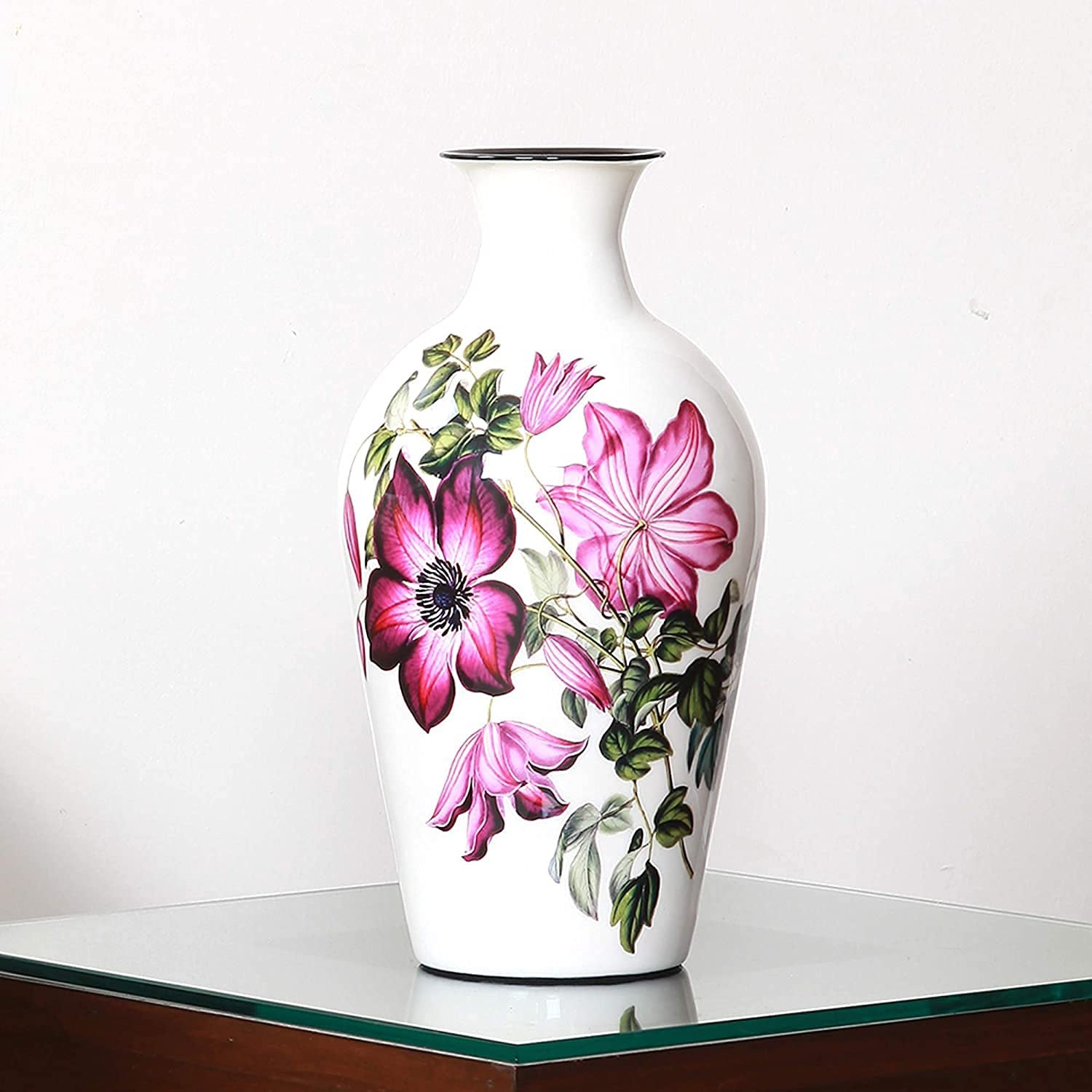 Elegant White Metal Flower Vase by Bright Gifts Crafts