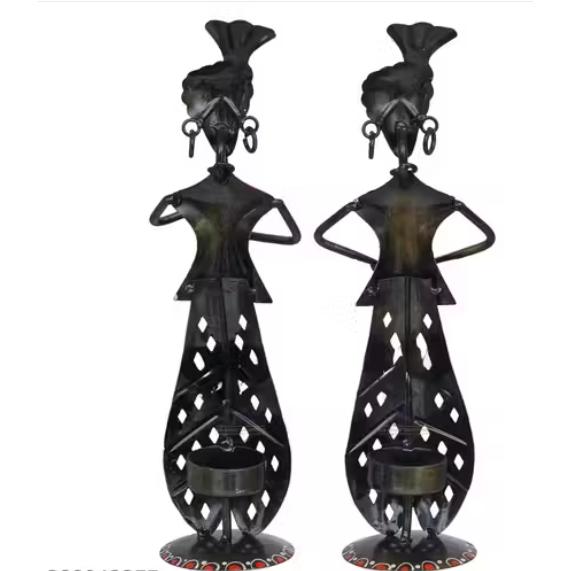 Melodies of Warmth – Metal Musician T-Light Set (Set of 2) | A Symbol of Art, Rhythm & Cozy Ambience