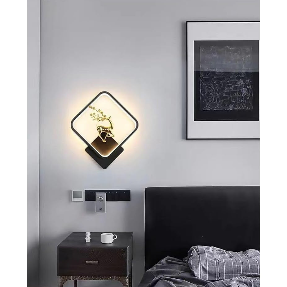 Modern 3-in-1 Color-Changing LED Deer Head Wall Light