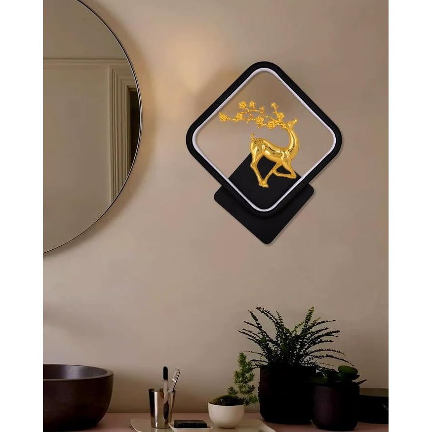 Modern 3-in-1 Color-Changing LED Deer Head Wall Light