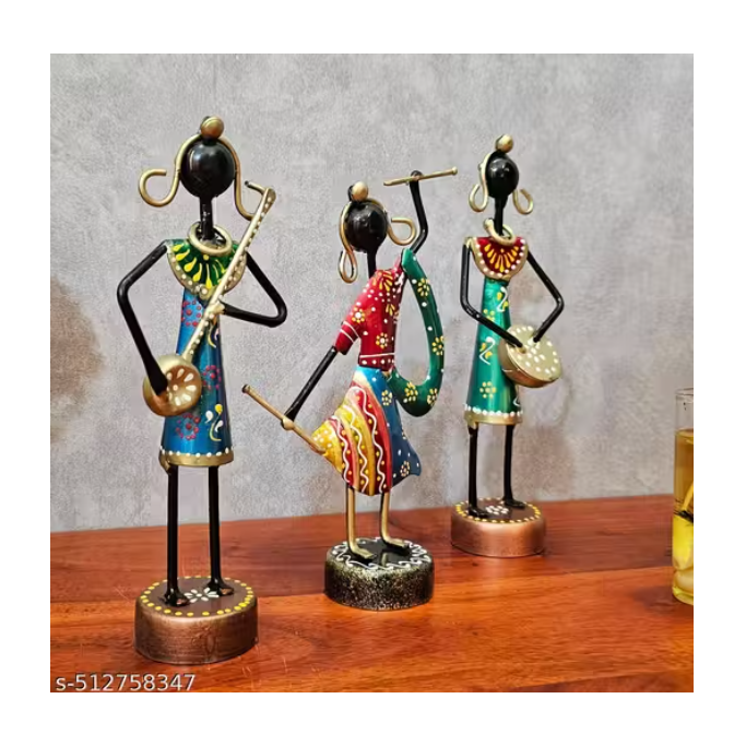 Navratri Musical Trio Combo – Traditional Handcrafted Iron Showpiece