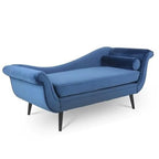 Comfort & Trendy Rosewood 2-Seater Modern Classic Settee Chaise Lounge with Pillow – Blissful Casa (Light Blue Kulfi, Large)