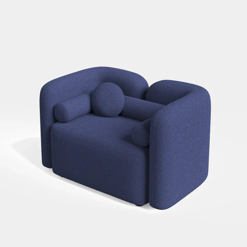 Elegant Curvy 1 Seater Sofa Chair – Cozy Modern Lounger