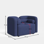 Elegant Curvy 1 Seater Sofa Chair – Cozy Modern Lounger
