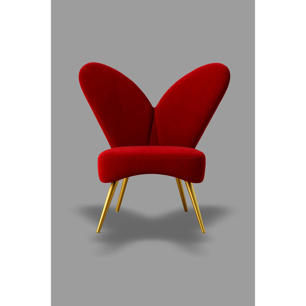 Luxury Butterfly Accent Chair – Elegant, Unique & Eye-Catching Red