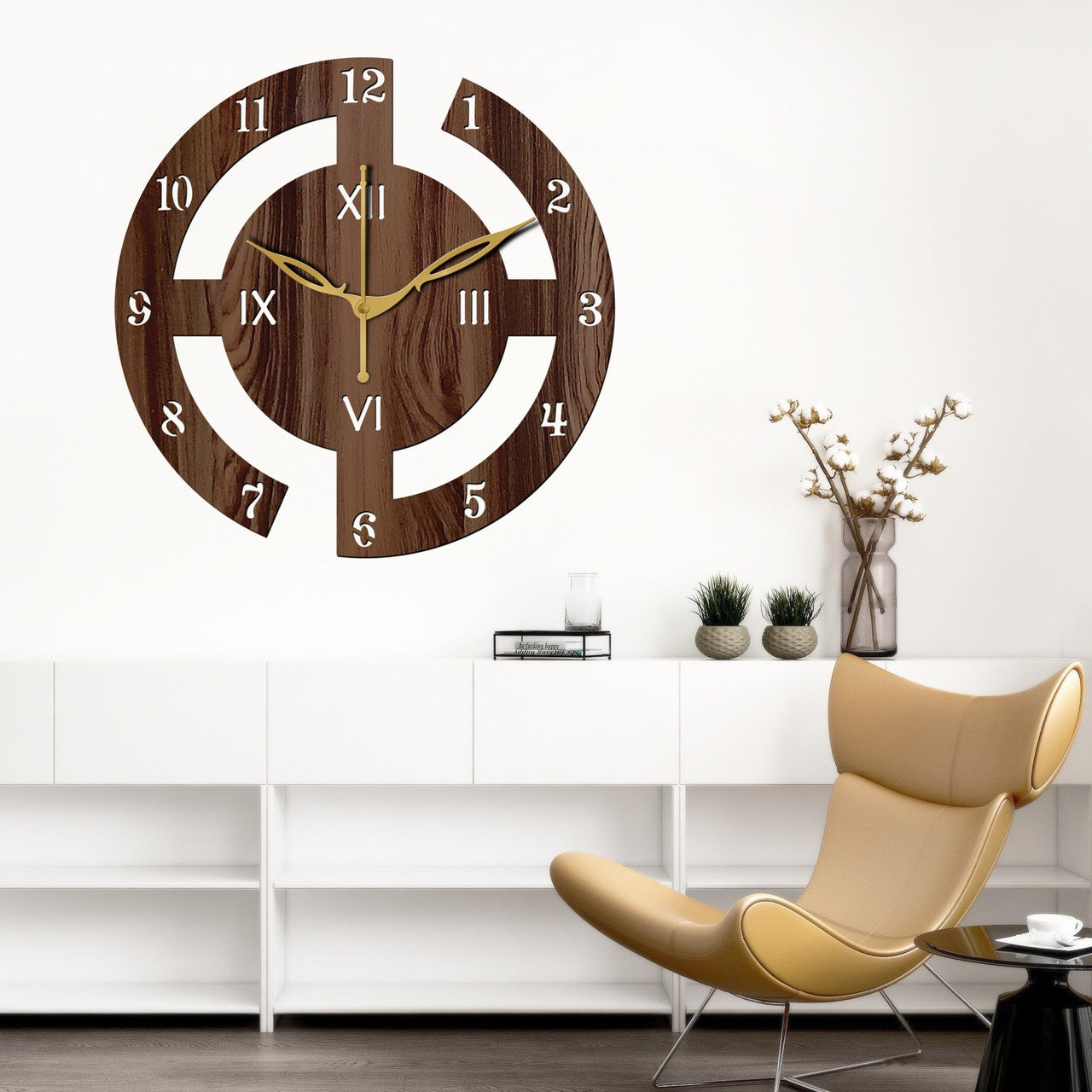 Analog Wooden Wall Clock 25 cm X 25 cm Wall Clock